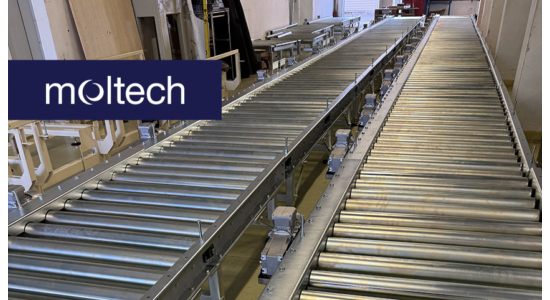 25-Meter Motorized Roller Track for Efficient Pallet Handling